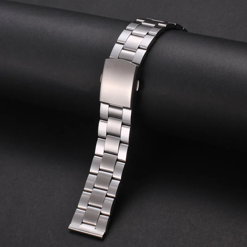 18mm 20mm 22mm Stainless Steel Watch Band Strap Bracelet Watchband Butterfly Clasps Gold Silver Buckle For Men Women