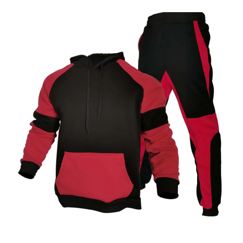 

Men's Sportswear New Spring Autumn 2 Piece Sets Sports Suit Jacket+Pants Sweatsuit Male Print Clothing Men Tracksuit Size S-3xl