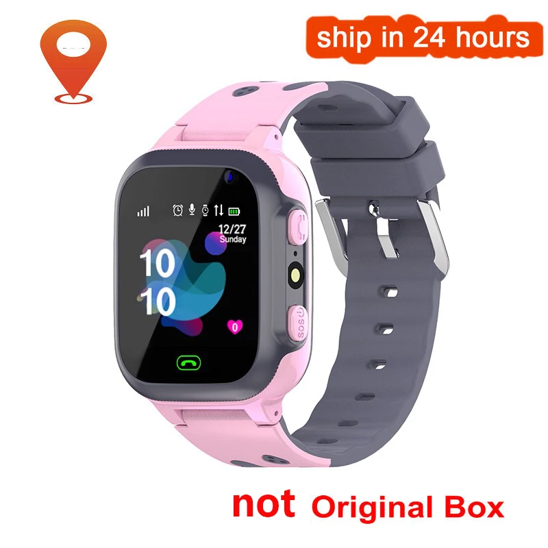 Pink not box Детские Смарт-часы для детей, SOS, анти-потеря, водонепроницаемые Смарт-часы для детей, 2G, sim-карта, часы с отслеживанием местоположения - Цвет: Pink not box