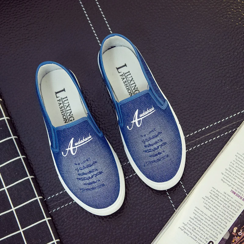 Cresfimix/женские милые парусиновые Лоферы без застежки с буквенным принтом Женская