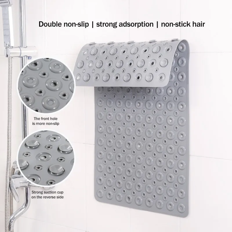 

50x80cm Non-slip Bath Mat Bathroom Mat Safety Shower Bath Mat Massage Pad Bathroom Mat Suction Cup Carpet Non-slip Bath Mats