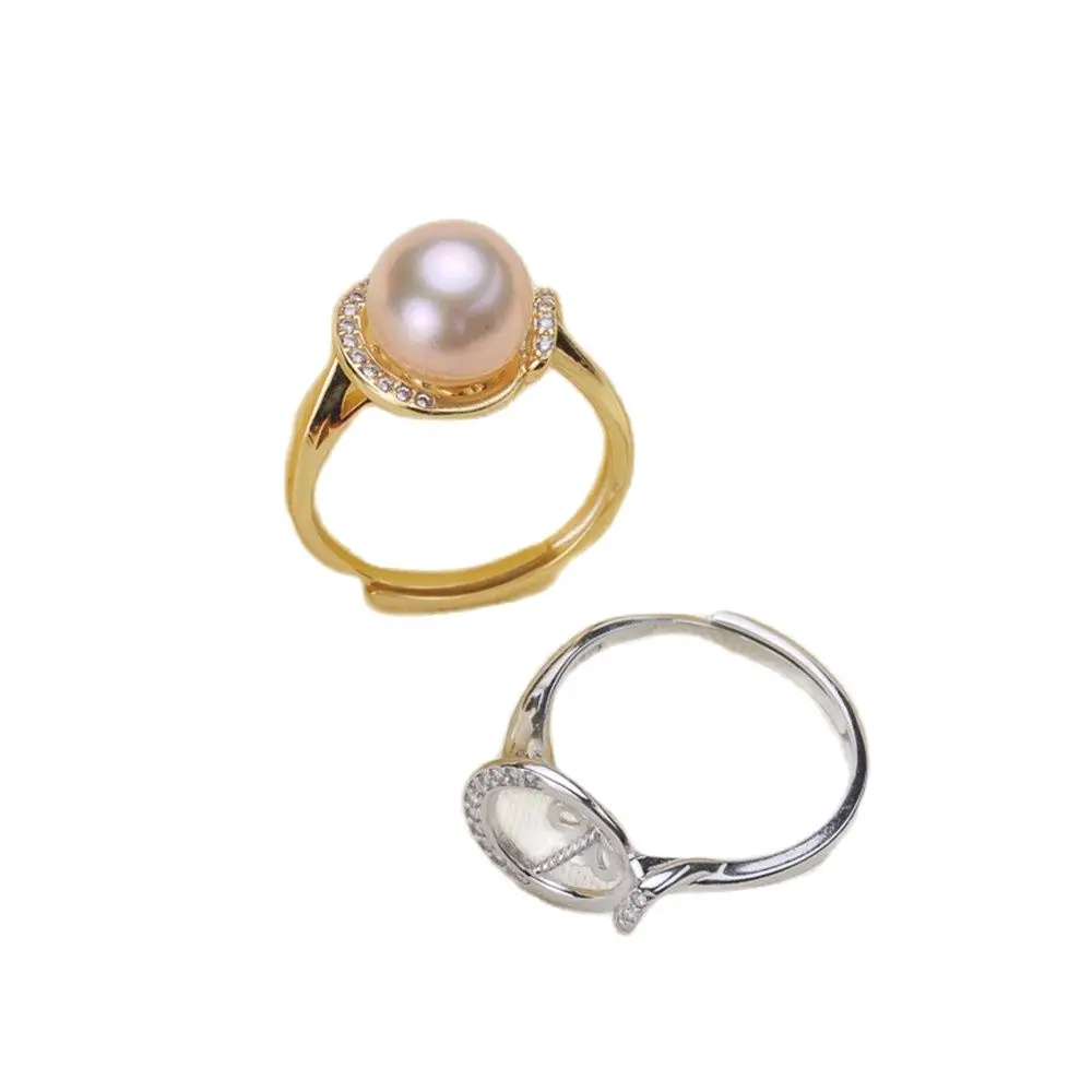 

Beautiful Band Jewelry Promise Ring Hollow Leaves & Pearl Rings Accessories 925 Silver Fashion Jewelry CZ Crystal Accessories