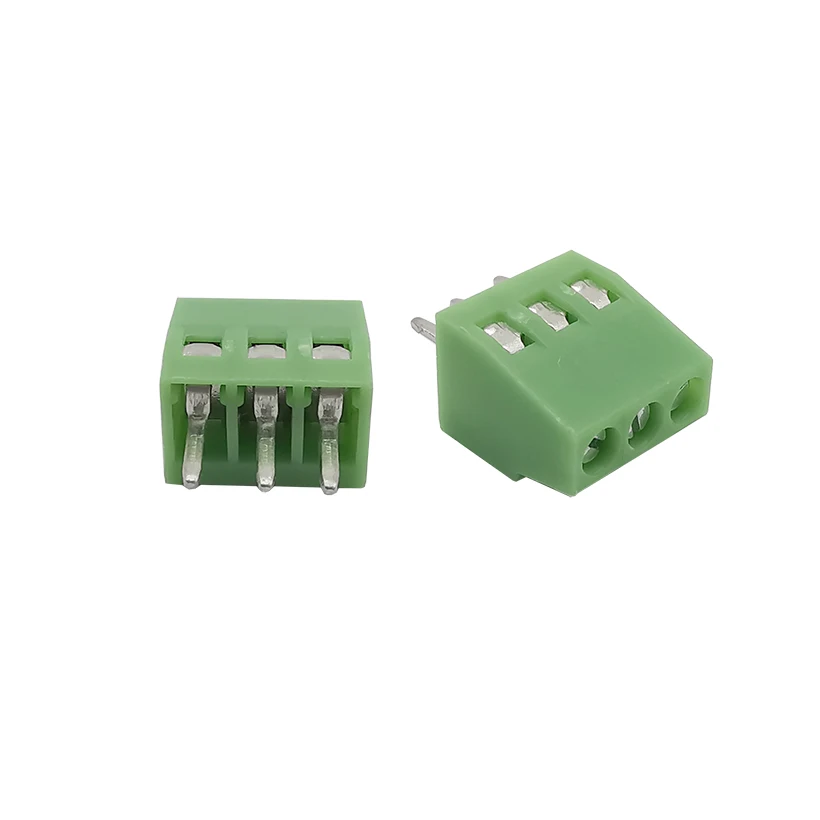 2/5/10 шт. KF120 3-контактный шаг 2,54 мм прямой штырь PCB винтовой разъем KF120-2.54-3P