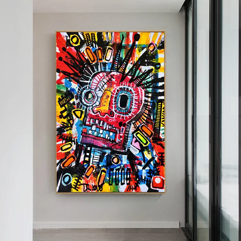 

Abstract Street Graffiti Art of Head Canvas Paintings Posters and Prints Wall Art Pictures Cuadros for Living Room No Frame