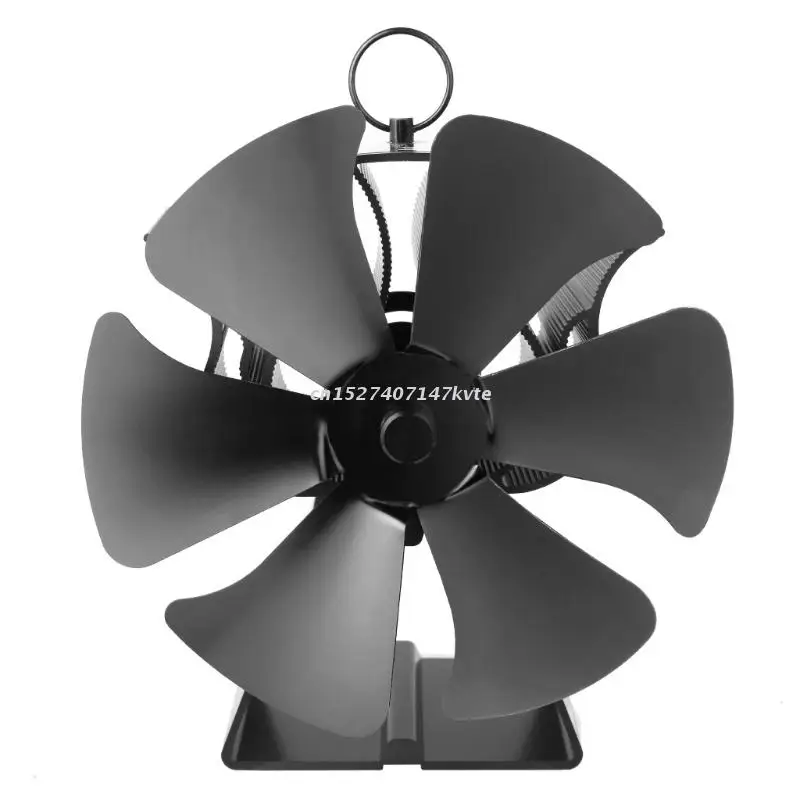 

Heat Powered Stove Fan Eco-friendly Fireplace Fan without Electricity 6-Blade Silent Operation for Wood Burner Fireplace