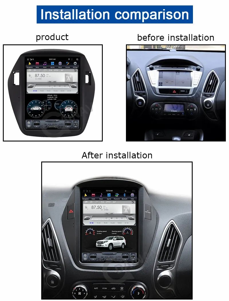 Автомобильное радио с вертикальным экраном GPS-навигация для Hyundai IX35 2010 2011 2012 2013 2014