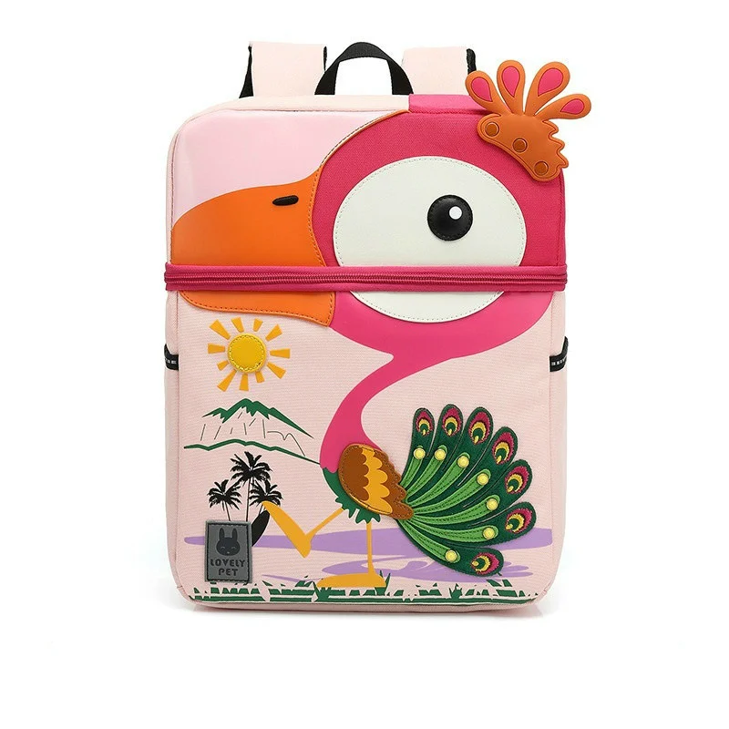 Kindergarten School Bags For Kids 2022 New 3D Cartoon Zebra Model Baby Age 3-6 Children Cute Anti-lost Toddler School Backpack