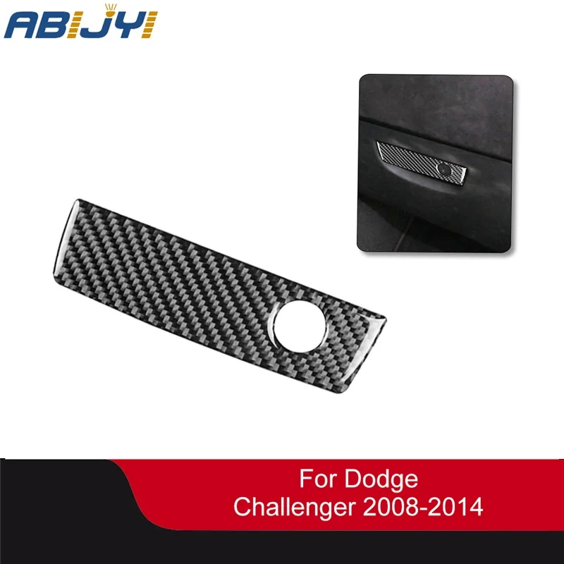 

Car Accessories Black Carbon Fiber Car Stickers For Dodge Challenger 2008-2014 Storage Box Handle 1 Piece