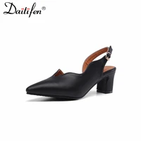 daitifen 2022 new spring summer shoes classical sexy women ankle strap pumps pointed toe fashion women high heels sandals sexy