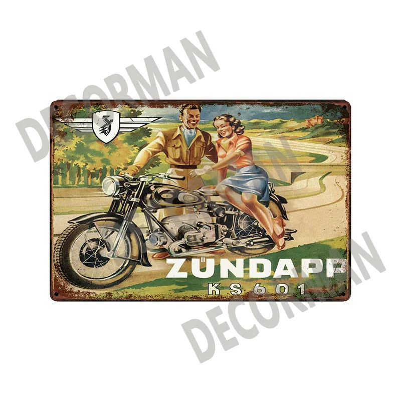 [Mike86] ZUNDAPP Triump пользовательские двигатель оловянный знак потертый шик ретро настенная живопись Рождественский подарок 20*30 см LTA-1702 - Цвет: SL-11694