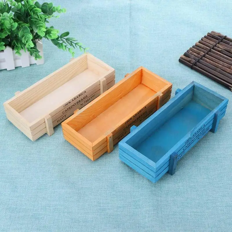 Винтажная деревянная коробка садовый Настольный цветочный горшок брелок