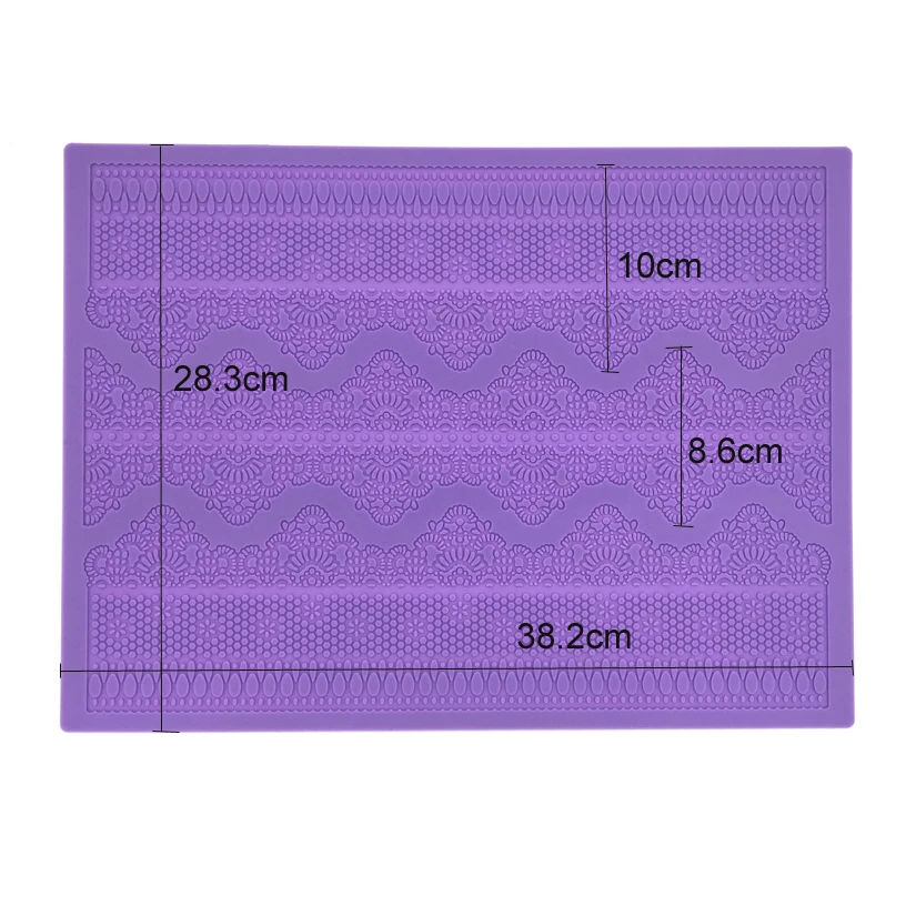 

Wholesale 10 pcs/lot CT-015 Silicone Cake Fondant Decorating Tools, Silicone Laces Mold, Silicone Cake Baking Mat