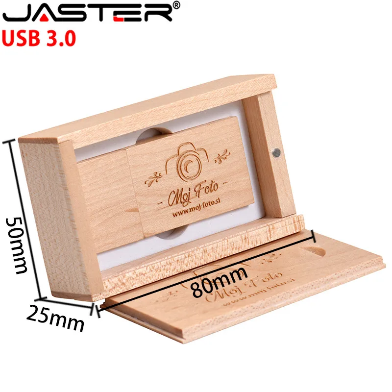 JASTER деревянный + коробка usb флэш-накопитель 4 ГБ 8 16 32 кленовый 3 0 логотип