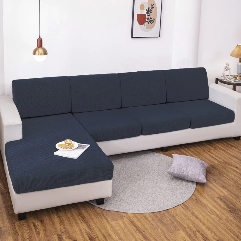 

SENLINMU Sofa Cover Solid Stretch Sectional Sofa Cushion Cover All-inclusive Velvet Couch Covers for Sofa Seat Dust Covers