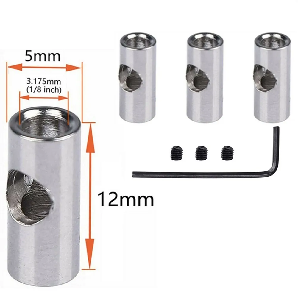 

For RC Motor 3650 550 540 Pinion Reducer Sleeve Adapter Shaft Axle Change-Over Sleeves L Allen Key Grub Screws Tool