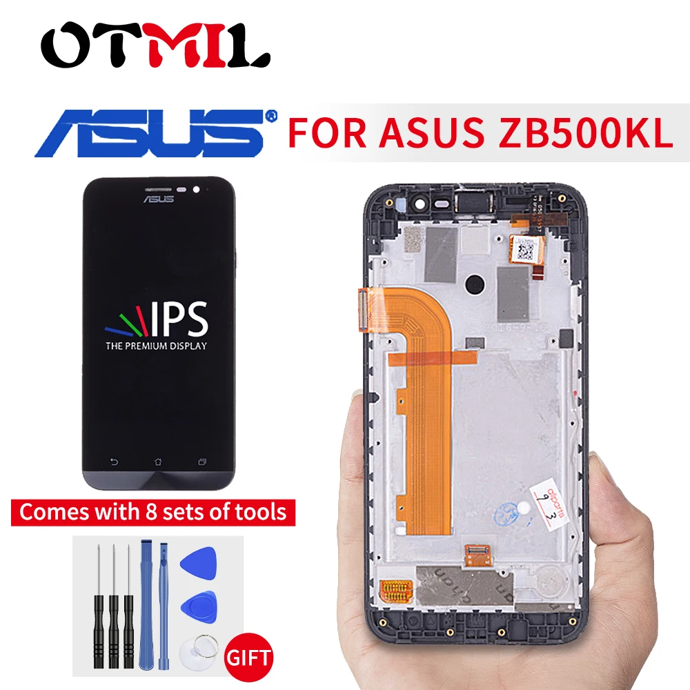 5 0 &quotоригинальный экран для Asus Zenfone Go ZB500KL ЖК-дисплей сенсорный с рамкой ASUS