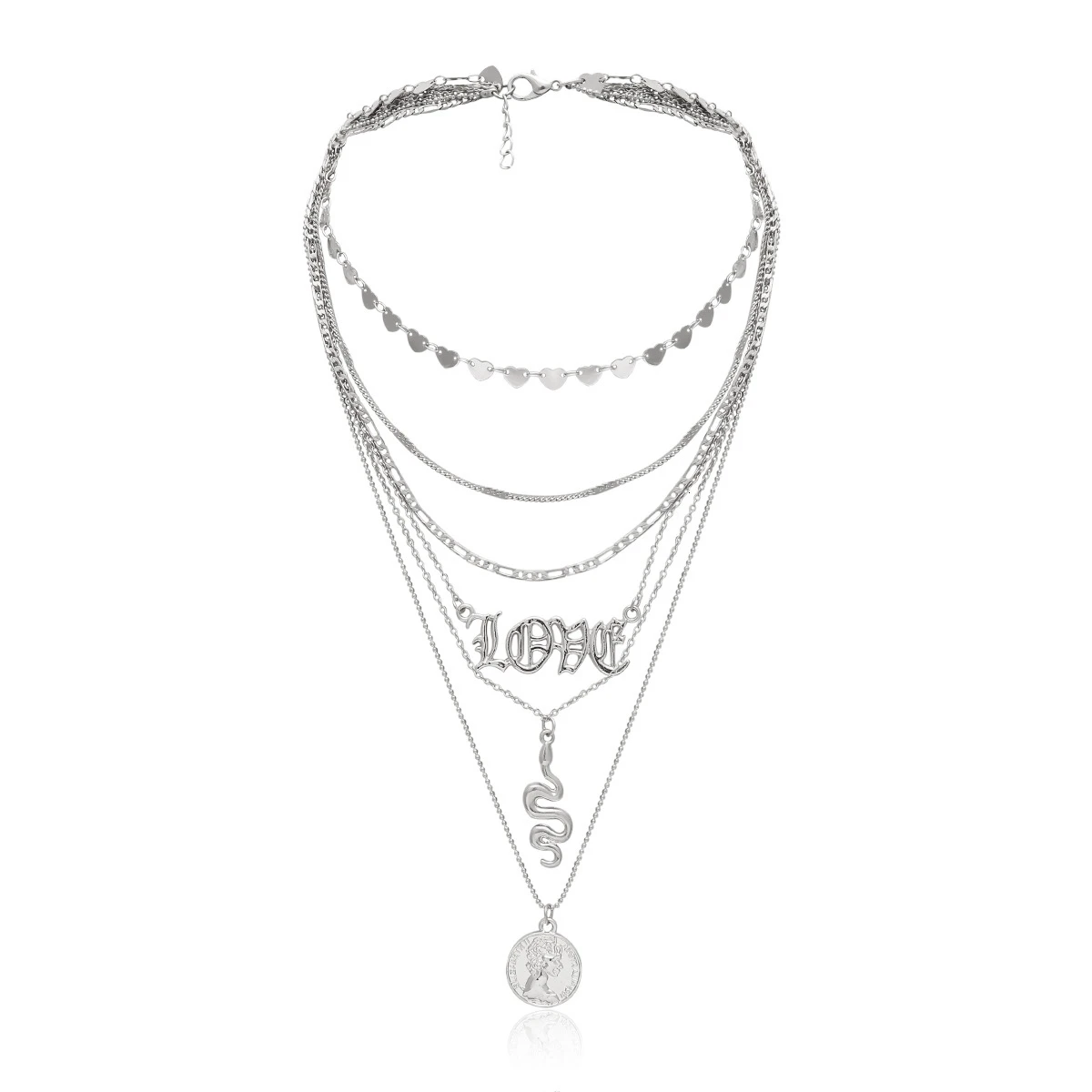 Youvanice Boho винтажное ожерелье чокер в виде змеи с надписью Love для женщин кисточкой