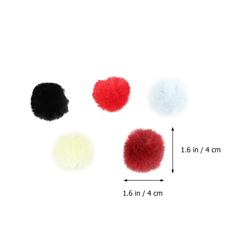 10Pcs 4CM Pompon Plush Balls Durable Portable Nontoxic Colorful Soft Lightweight Toy for Pets Kitten Cats Playing |