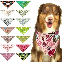new fruit pattern cat dog bandana bibs accessories soft scarf collar pet adjustable saliva towel dog accessories pet supplies