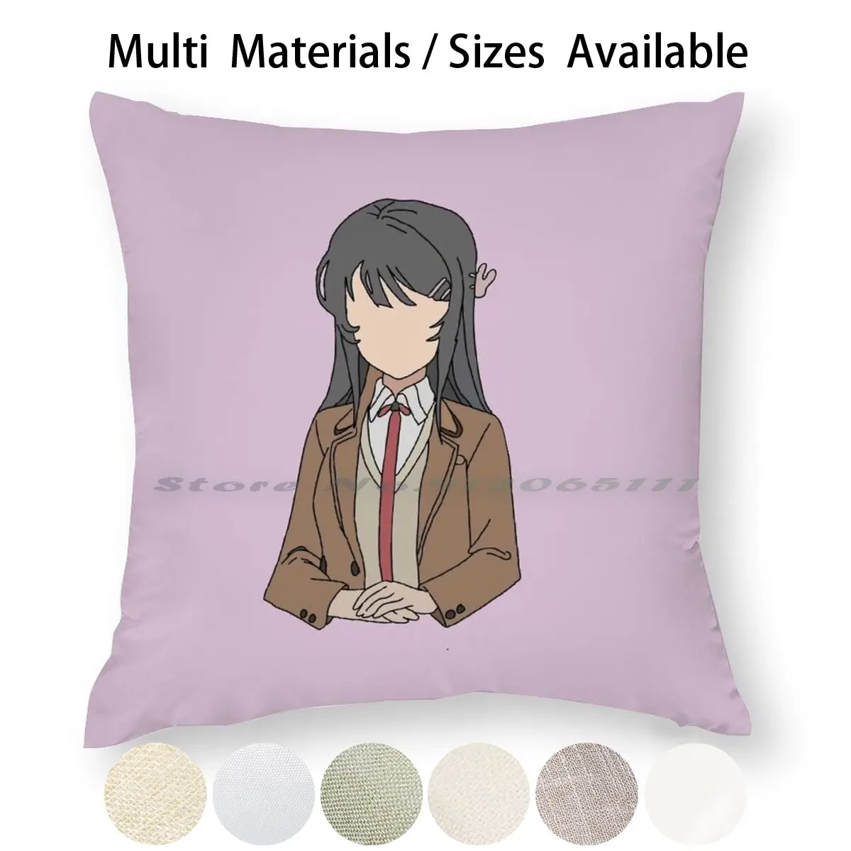 Наволочка для подушки Mai Sakurajima кролик девочка сенпай наволочка из хлопка и льна