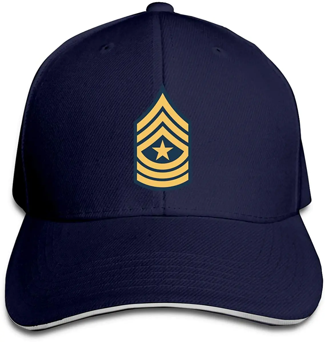 

Hats For Men Women Army Sergeant Major E-9 Rank Insignia Adjustable Baseball Caps Vintage Sandwich Cap
