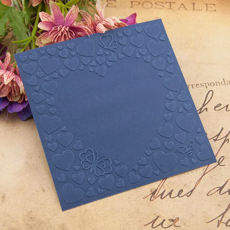 Узор бабочки и любовь сердце тиснение папка Пластик шаблон-штамп резки