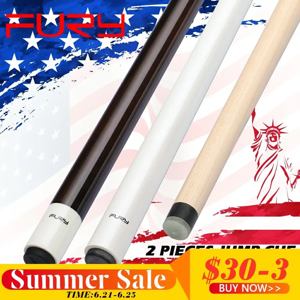 

FURY JPW 4&8 Jump Cue 13mm G10 Tip Hard Maple Shaft Q5 Teeth Joint Ergonomic Cue Black Bakelite Ferrule Professional Jump Stick