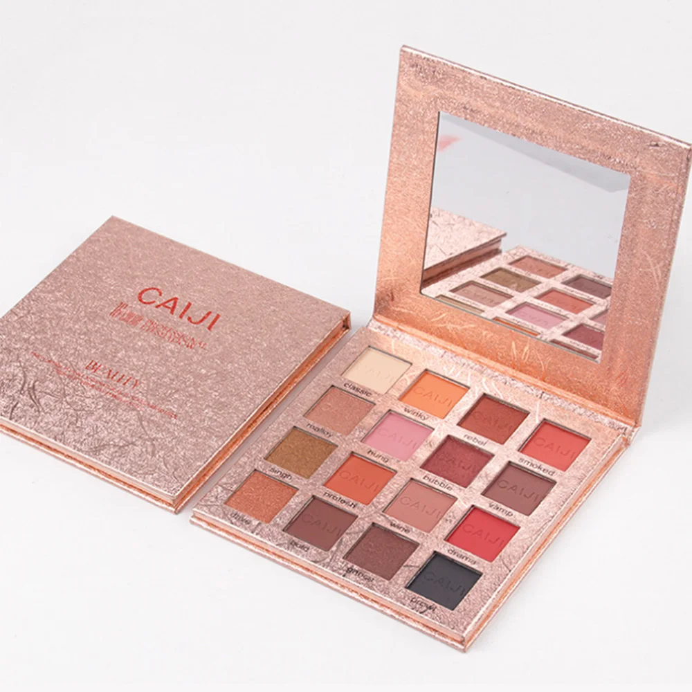 16 цветов Палитра теней для век макияж матовый перламутровый блеск Гламурная