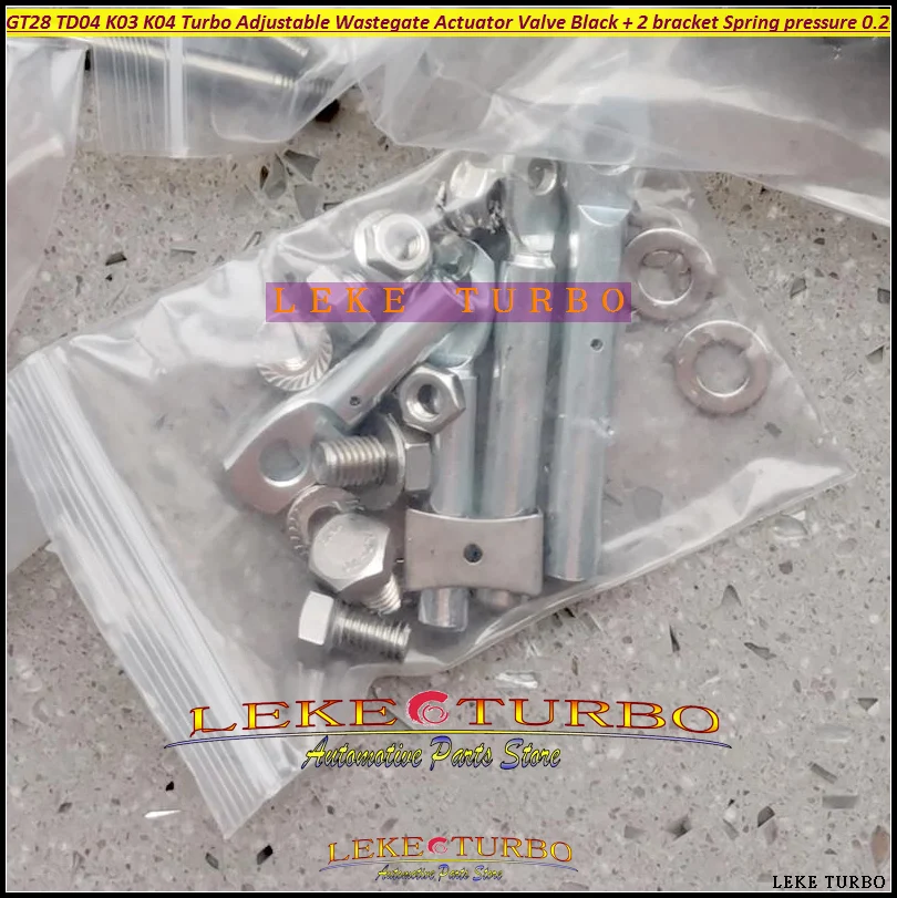 Регулируемый клапан привода GT28 TD04 K03 K04 Turbo черный 2 кронштейна пружинное давление
