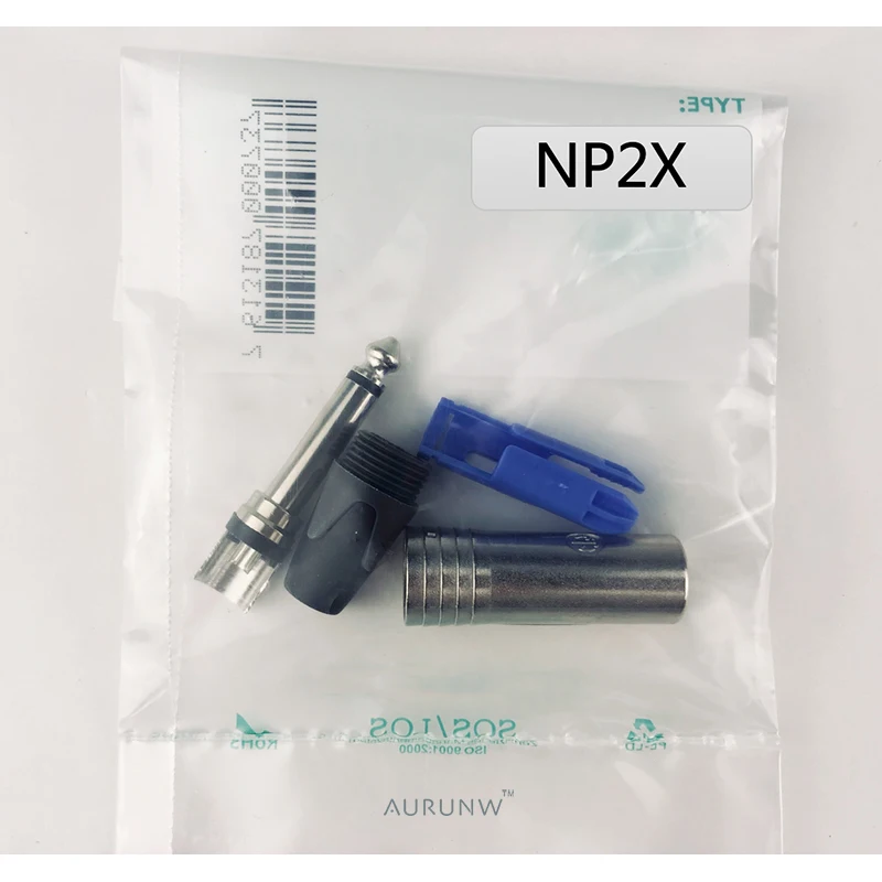 

AURUNW For Neutrik 5 PCS/10PCS NP2X 24K plated rhodium 2 Pole 6.35 mm 6.5mm Stereo Jack Plug for DIY Cable