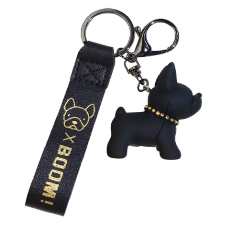 

2020 New Cartoon Method Fighting Dog Keychains Cute Doll Key Chain Creative Custom Couple Ins Bag Pendant Car Leather Key Ring