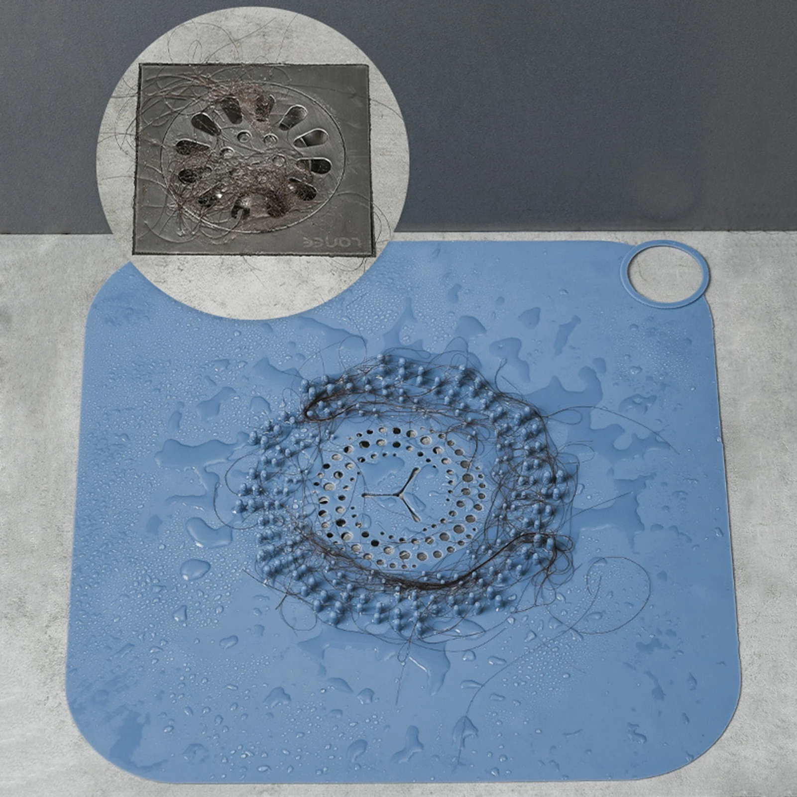 

Large Silicone Anti-clogging Floor Drain Filter Sink Strainer Hair Stopper Pad