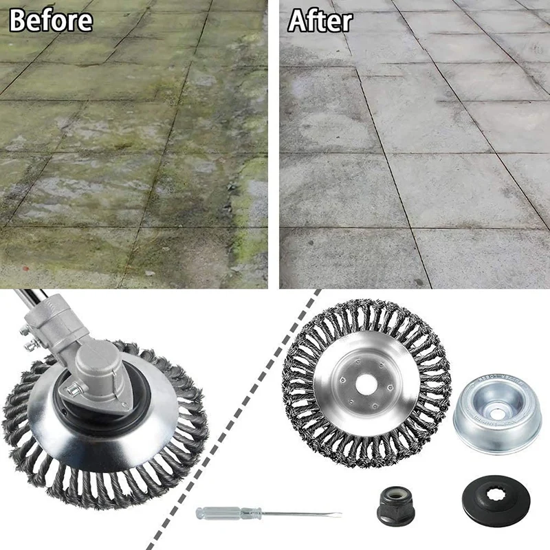 

8Inch Gardening Weed Wired Trimmer Blade with Blade Cutter Head Adapter Attachment Maintenance Washer Kit Replacement