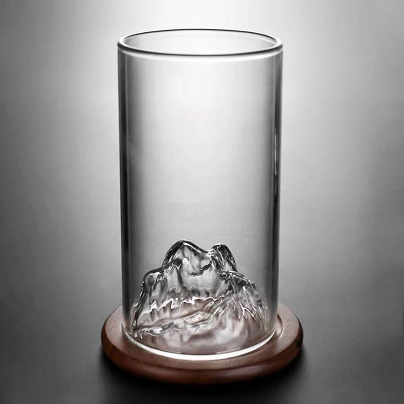 

2PCS/lotView Mountain Cup Green Tea Cup High Borosilicate Glass Glass Water Cup Juice Cup Web Celebrity Milk Cup with Handle