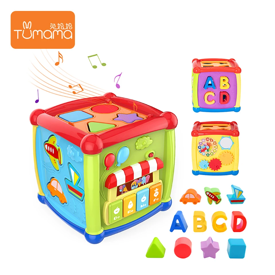 Развивающий куб Многофункциональные Музыкальные Игрушки для малышей 6 в 1
