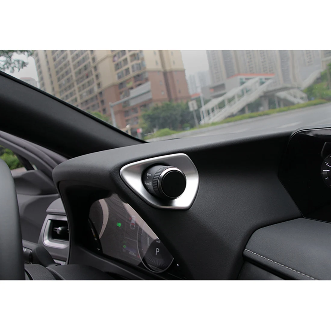 

ABS Carbon fiber color Mode adjustment knob is attached to cover Fit For Lexus UX 2019 250H 200 Accessories