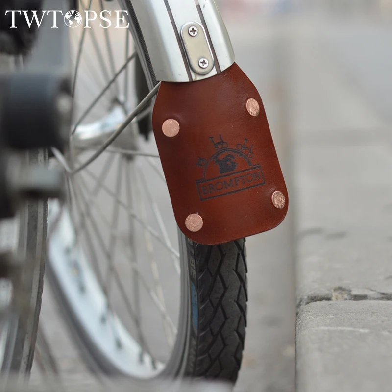 TWTOPSE водонепроницаемый кожаный брызговик крыло для Brompton складной велосипед ручной работы крылья защита от грязи часть крыло аксессуары