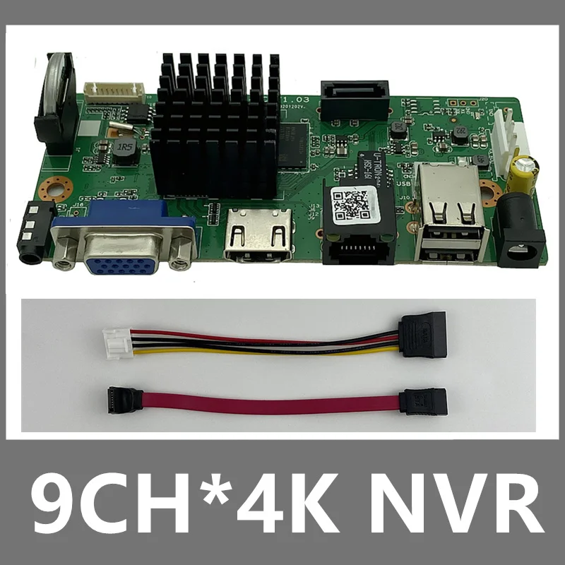 Сетевой цифровой видеорегистратор H.265 9CH * 4K плата IP Камеры CMS XMEYE HDMI с датчиком