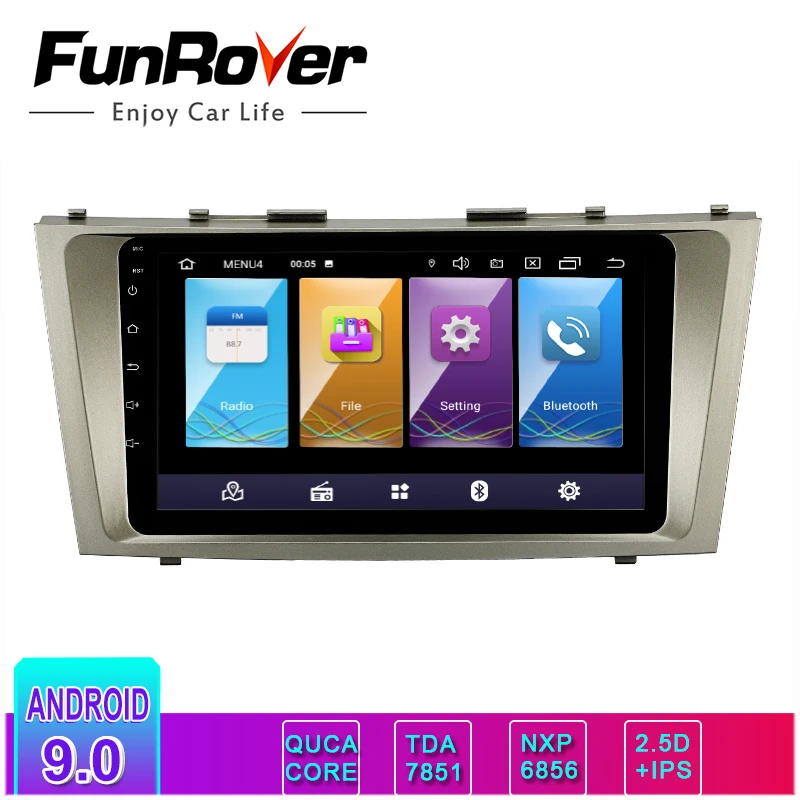 Funrover 2.5D + ips Android 9 0 автомобильный мультимедийный плеер 2 din автомагнитола для toyota