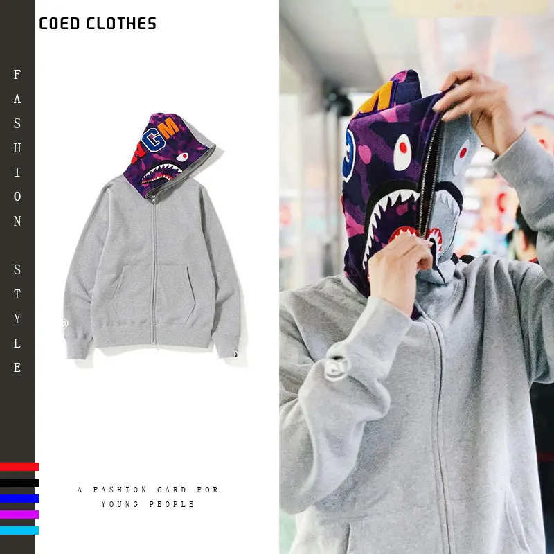 

A Bathing Ape Original Hoodies Sweatshirts Shark Coat Loose Tide Brand