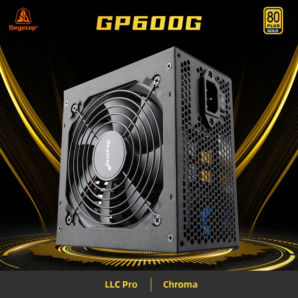 Компьютерный блок питания Segotep 500 Вт GP600G настольный 12 В 91% КПД 80 плюс золотой