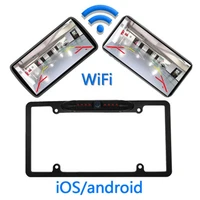 720p wide angle american license plate frame wifi mobile phone interconnection wireless reversing night vision reversing camera