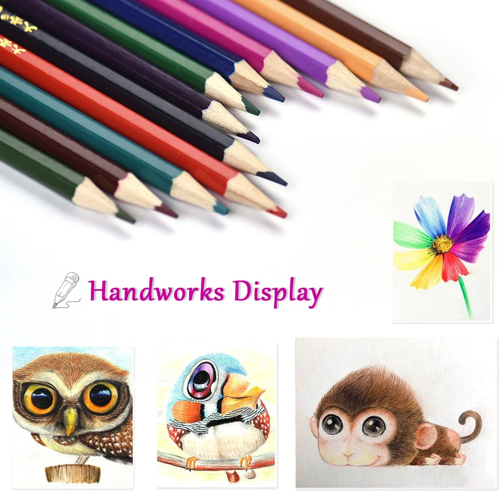 Профессиональные цветные карандаши с мягким сердечником треугольной формы