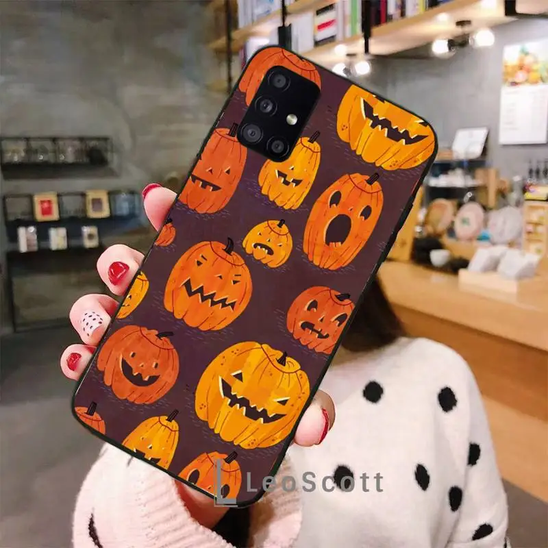 

Autumn leaves fox pumpkin halloween Phone Case For Samsung galaxy S 7 8 9 10 20 edge A 6 10 20 30 50 51 70 note 10 plus