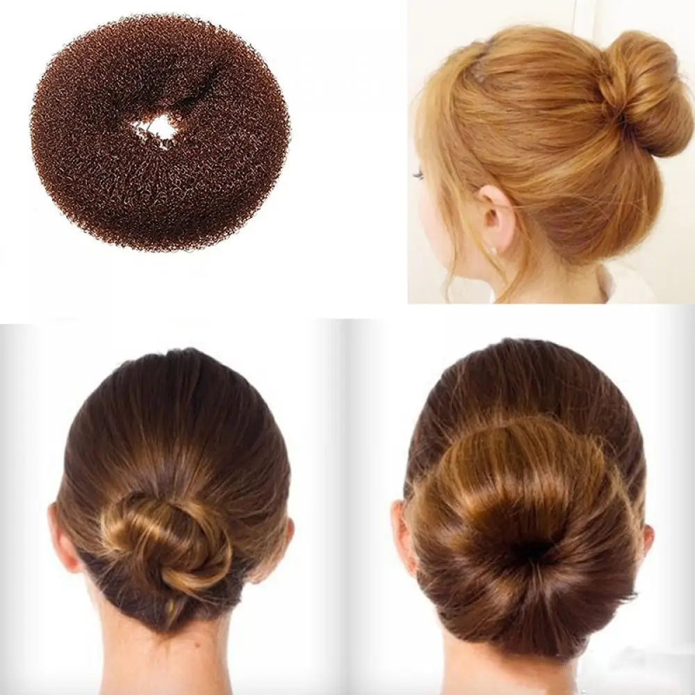 Форма для пучка волос модный коричневый пучок форма колец пончики Updo инструменты