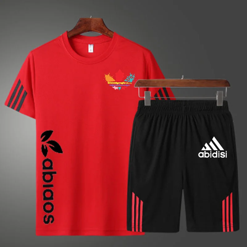 

Men's Casual Men's Tracksuit Sets Summer Mens Sets Two Piece Set T-shirt Brand Track Clothing Sweatshirt Sports Suits For S-3XL