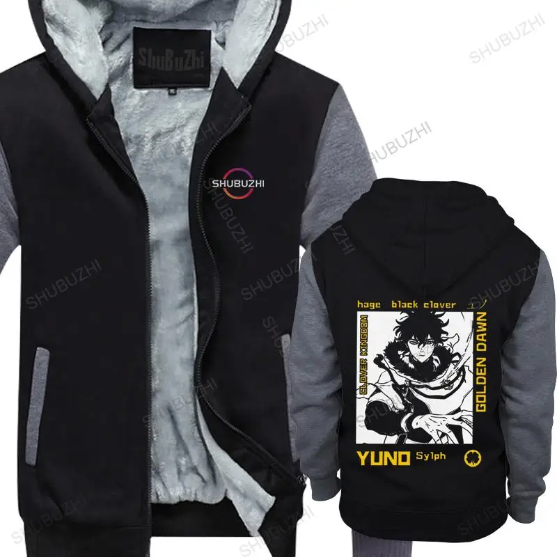 

Adventure Fiction Manga Black Clover Yuno hoodies Men fall Pure Cotton Japanese Anime thick fleece Leisure Gift European size