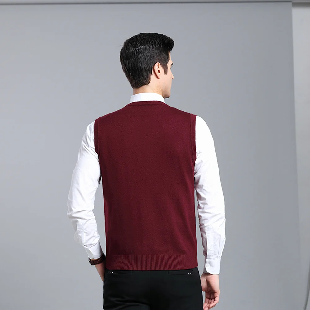Men Sweater Vest New Fashion Brand For Mens Comfortable Pullovers Slim Knitwear Autumn Casual Clothing Male MZB001 | Мужская одежда