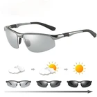 Солнцезащитные очки унисекс, поляризационные фотохромные очки-хамелеоны из алюминиево-магниевого сплава с антибликовым покрытием UV400