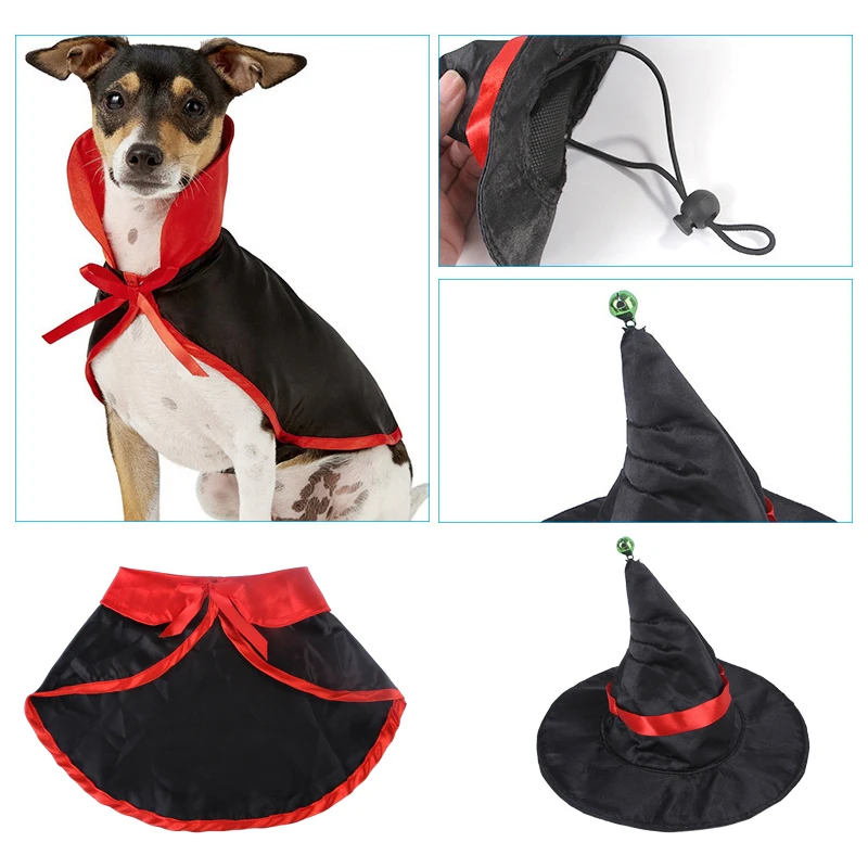 

Pet Dog Accessories Dog Cloak Fun Holiday Party Dress Up Cat Sunglasses 4-Piece Set Pet Supplies Christmas Pet Decoration